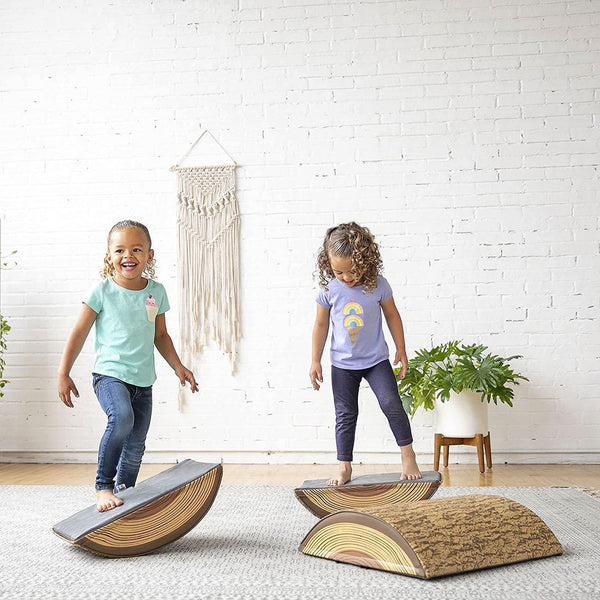 Gym Plus Tree Log Climber Play Set, Kids Climbing and Stepping Logs - 3 Piece TREE-LOG-3PC