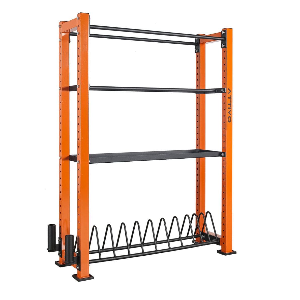 ATTIVO L3 Commercial Weights and Barbell Storage Rack for Barbell, Dumbbells, Kettlebells, and Weight Plates