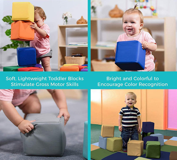 Gym Plus MEMAX Soft Building Blocks - 12 Piece BLOCK12PC-LARGE