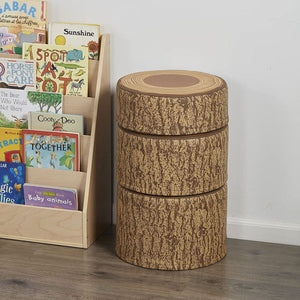 Tree Stump Stool Set, Toddler Climbing and Stepping Logs - 3 Piece