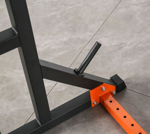 All-in-One Home Gym Lifting Starter Package - Bench, Rack, Barbell and Bumper Plates Set