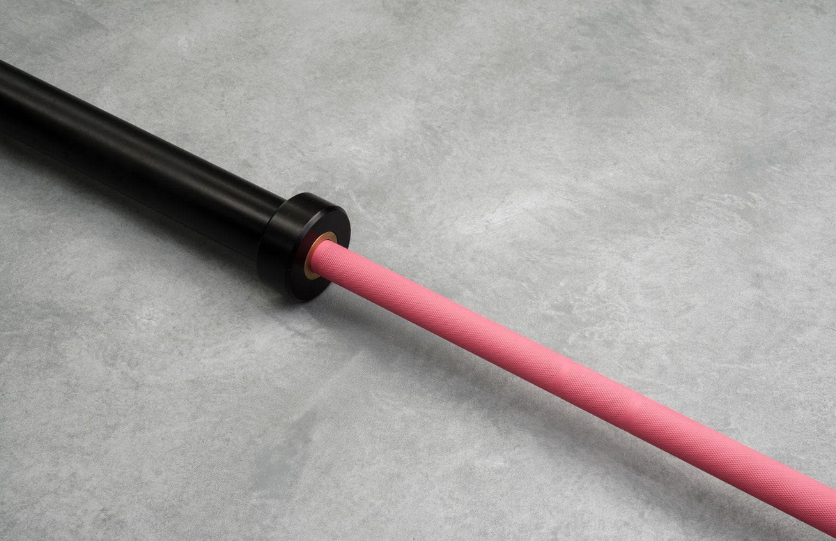 Cerakote Pink Olympic Barbell & Bumper Plate Set – 60kg/100kg