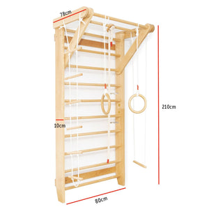 Wooden Swedish Ladder Wall Stall Bar Set