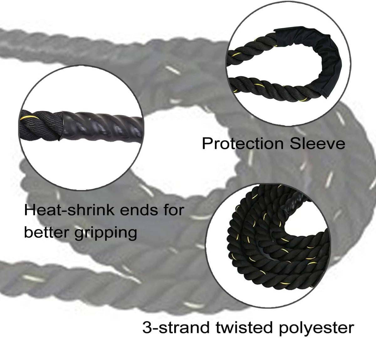 ATTIVO Battle Rope 15M