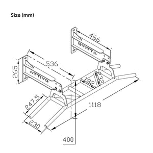 ATTIVO Multi Grip Wall/Ceiling Mount Pull Up Bar