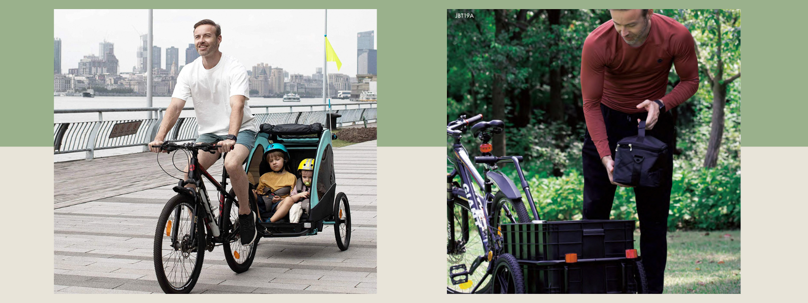 Bicycle trailers for child pet and cargo Gym Plus