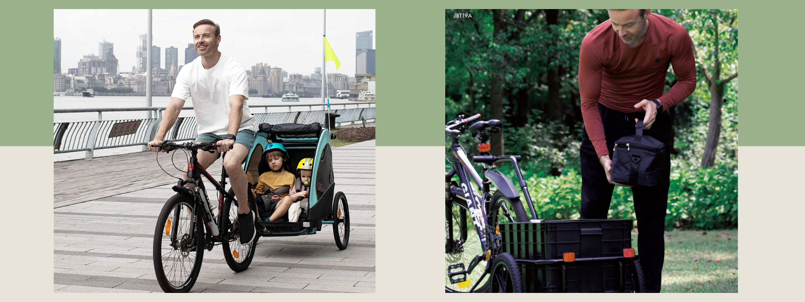Bicycle trailers for child, pet and cargo