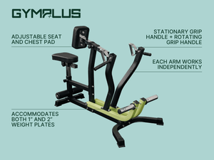 Seated Row/Chest Pull Machine with Independent Arms