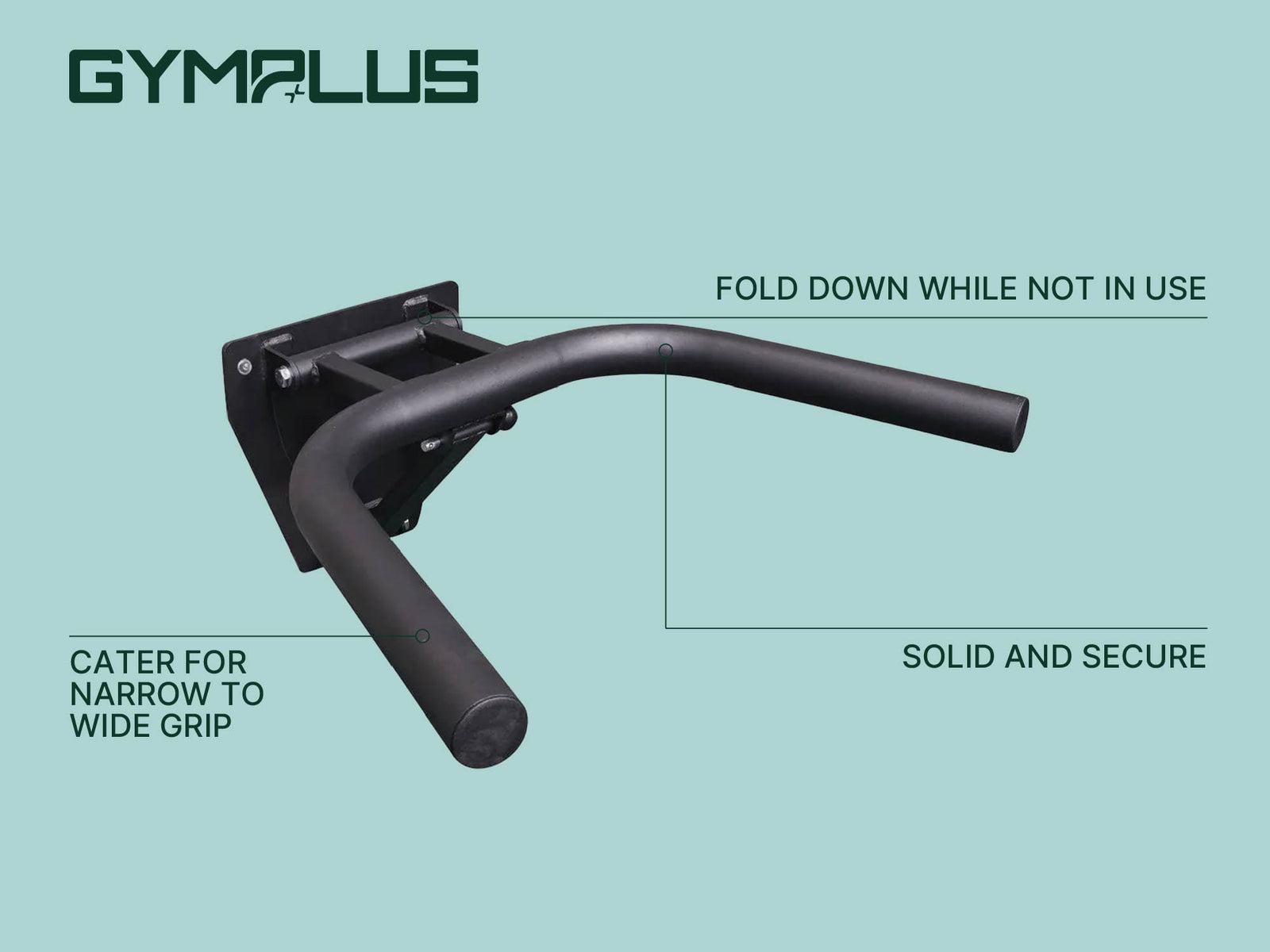 Gym Plus Foldable Wall Mount Dip Station GP-WM-DIP