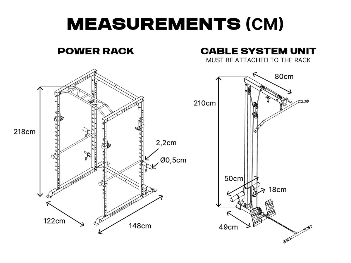 L4 Power Rack with Cable Pulley System