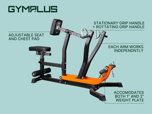 Seated Row/Chest Pull Machine with Independent Arms