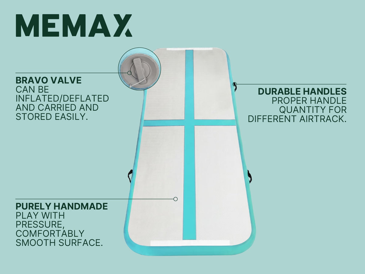 Gym Plus MEMAX Inflatable Gymnastics Air Track Mat