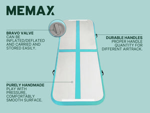 Gym Plus MEMAX Inflatable Gymnastics Air Track Mat