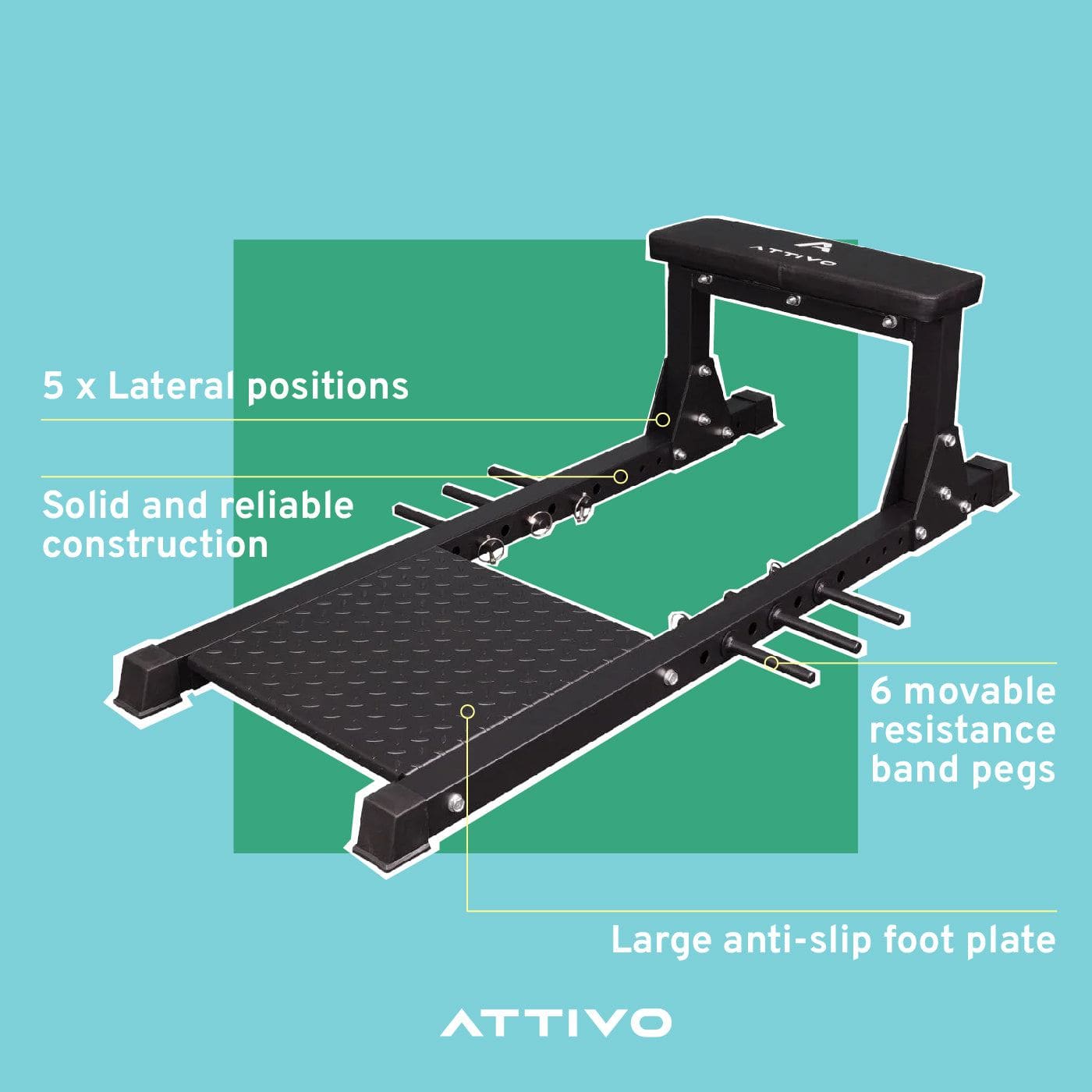 ATTIVO Hip Thrust Bench Platform