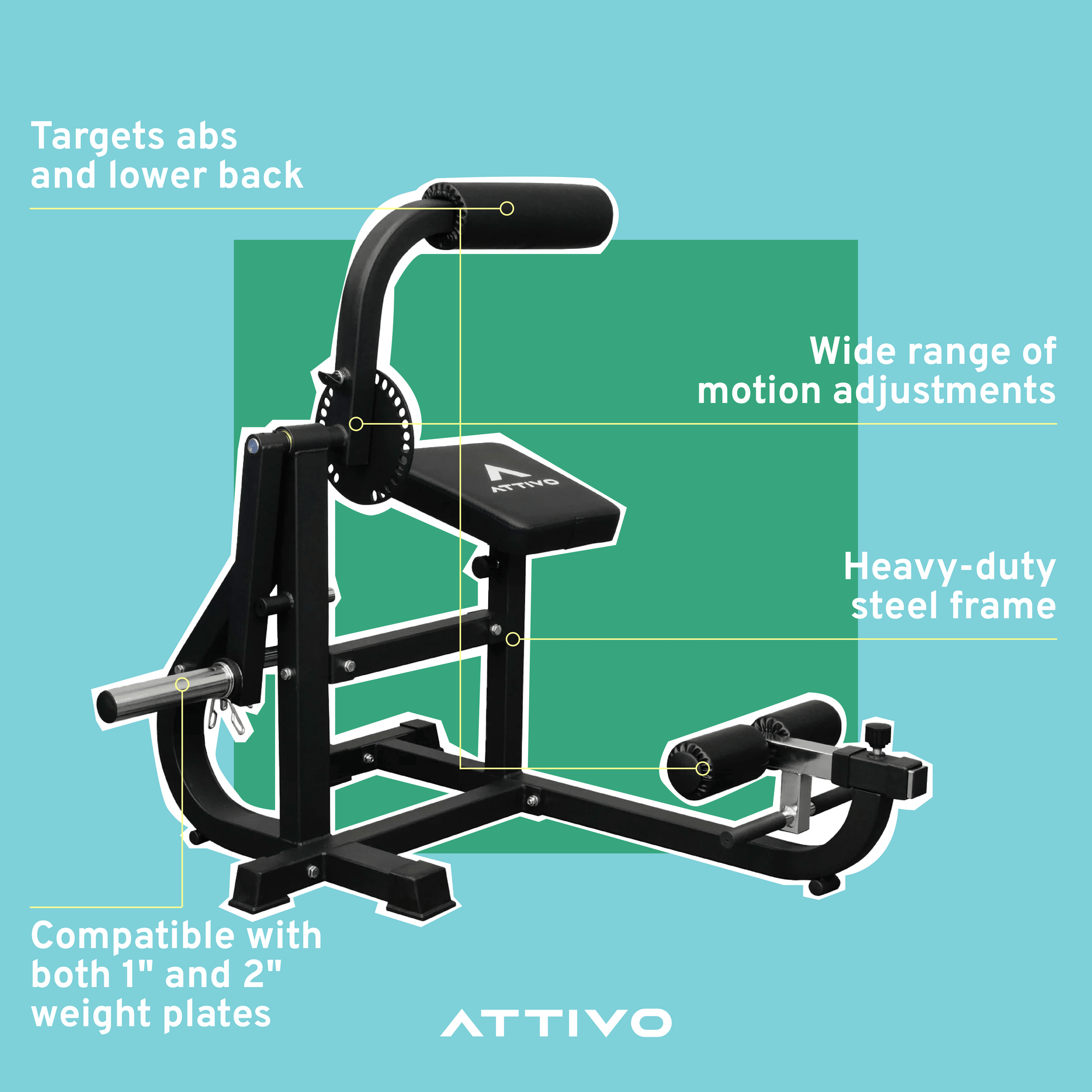 ATTIVO Ab Curl & Back Extension - Plate Loaded