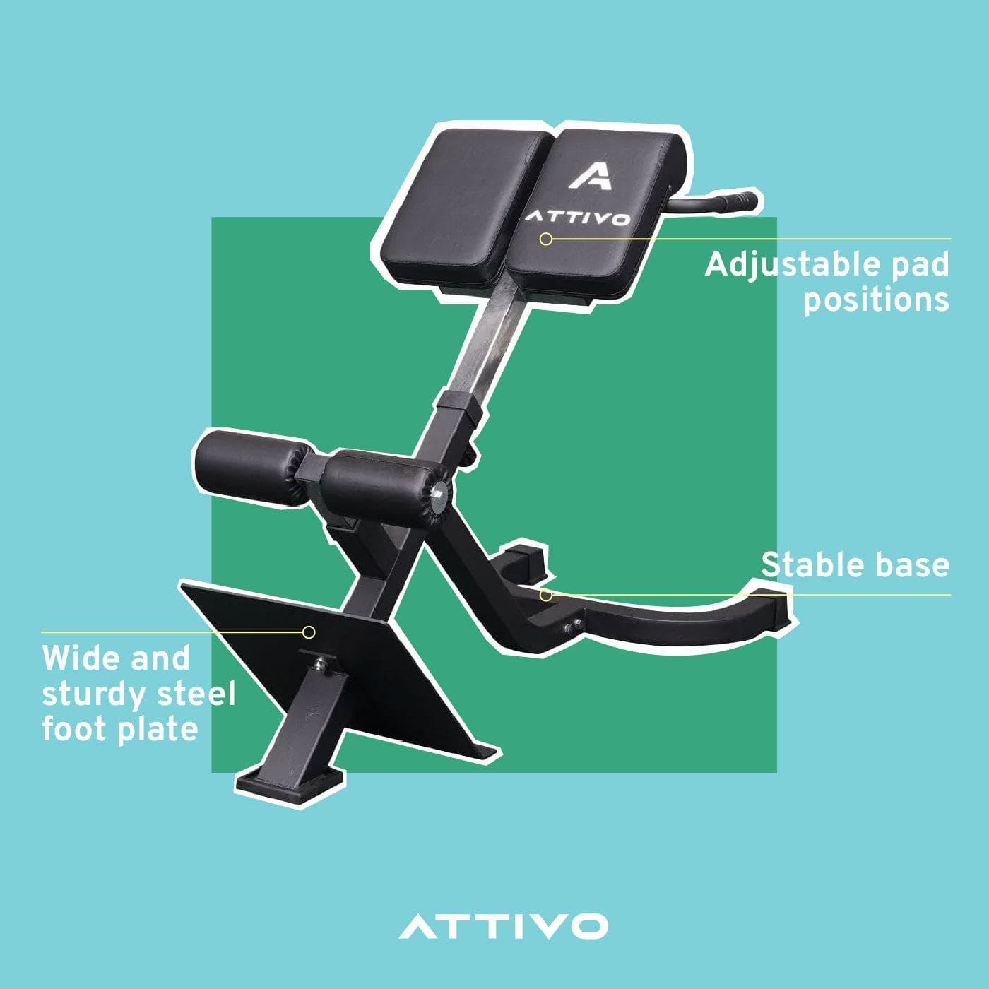 ATTIVO Adjustable Hyper Extension Bench V2.0