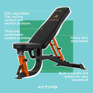 ATTIVO L2 Adjustable Weight Bench Semi-Commercial