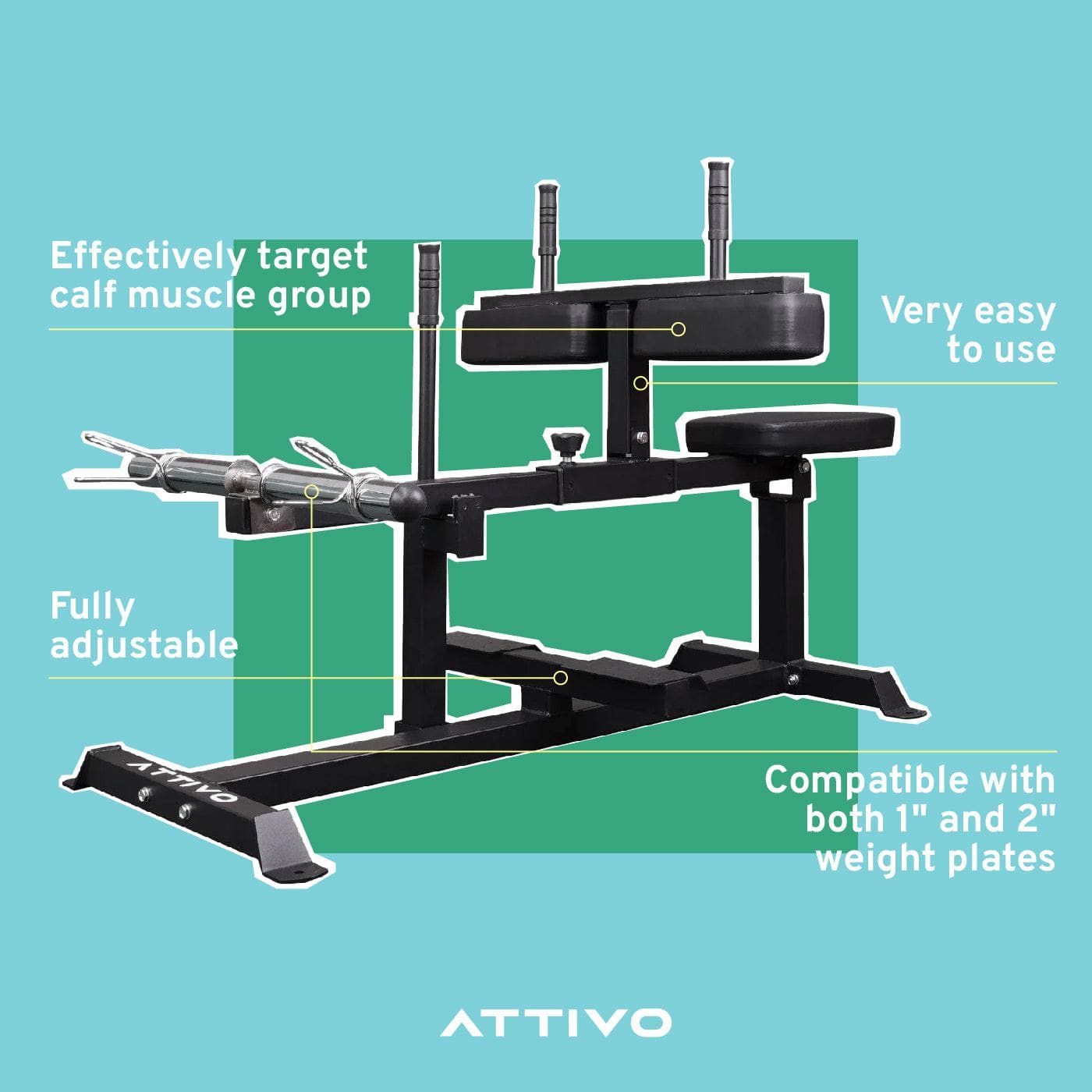 ATTIVO Seated Calf Raise Machine