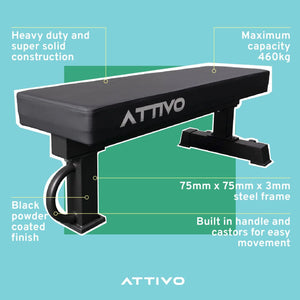 ATTIVO Ultimate Competition Flat Bench L3 with Wide Pad Option