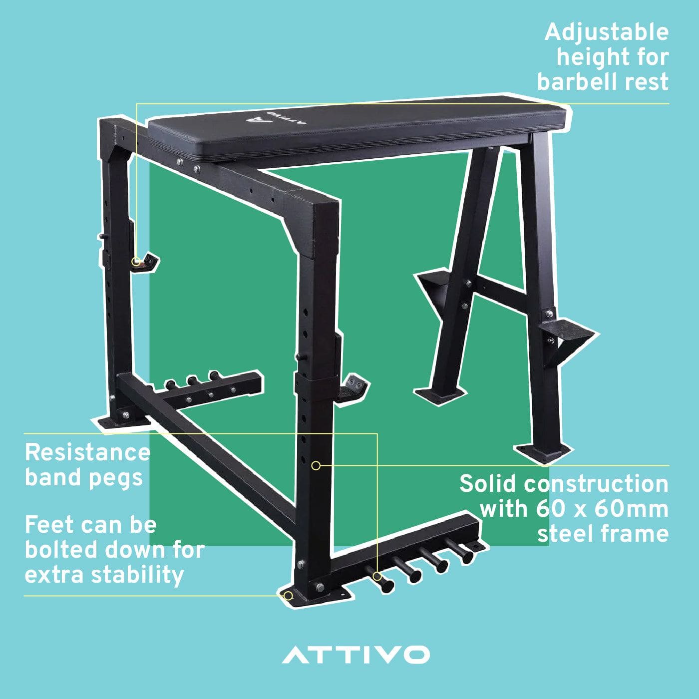 ATTIVO Prone Row Bench - Bench Pull