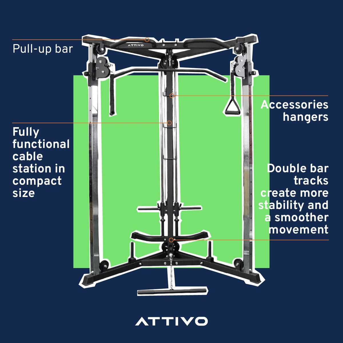 ATTIVO Cable Machine Chest Fly Crossover Machine