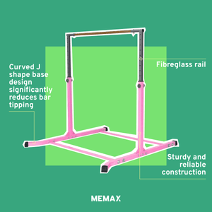 MEMAX Gymnastics Bar Junior Training Bar - Pink