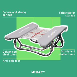 Open-End Incline Trampoline with Safety Mat - 120x120cm - MEMAX Pro Series