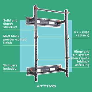 ATTIVO Folding Wall Mount Power Rack