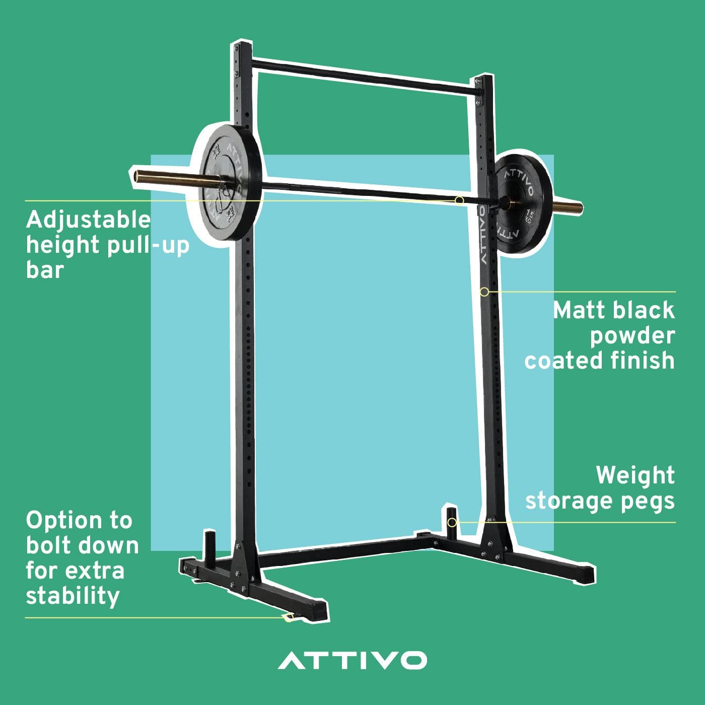 ATTIVO Half Power Rack 2182B