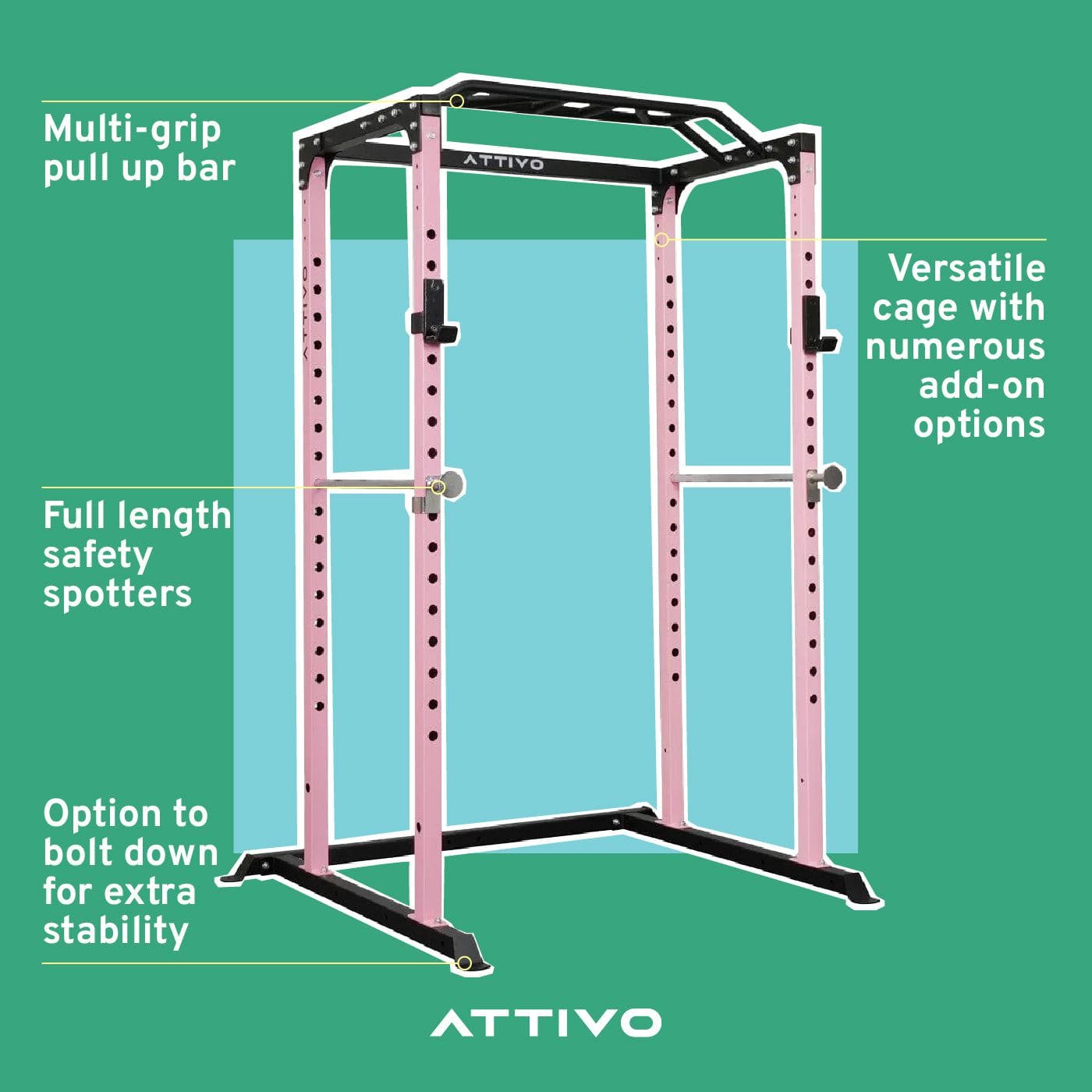 ATTIVO Power Rack ZY18 - Pink