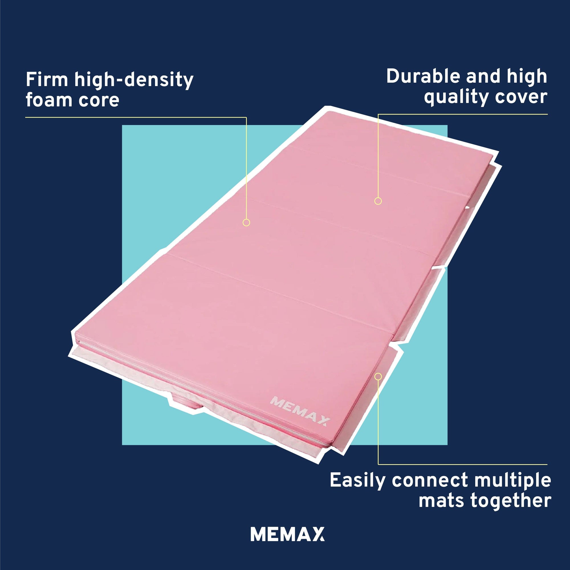 Large 3Mx1.2Mx5cm Folding Tumbling Mat Gymnastics Mat - Pink - 2024 Version 2.0