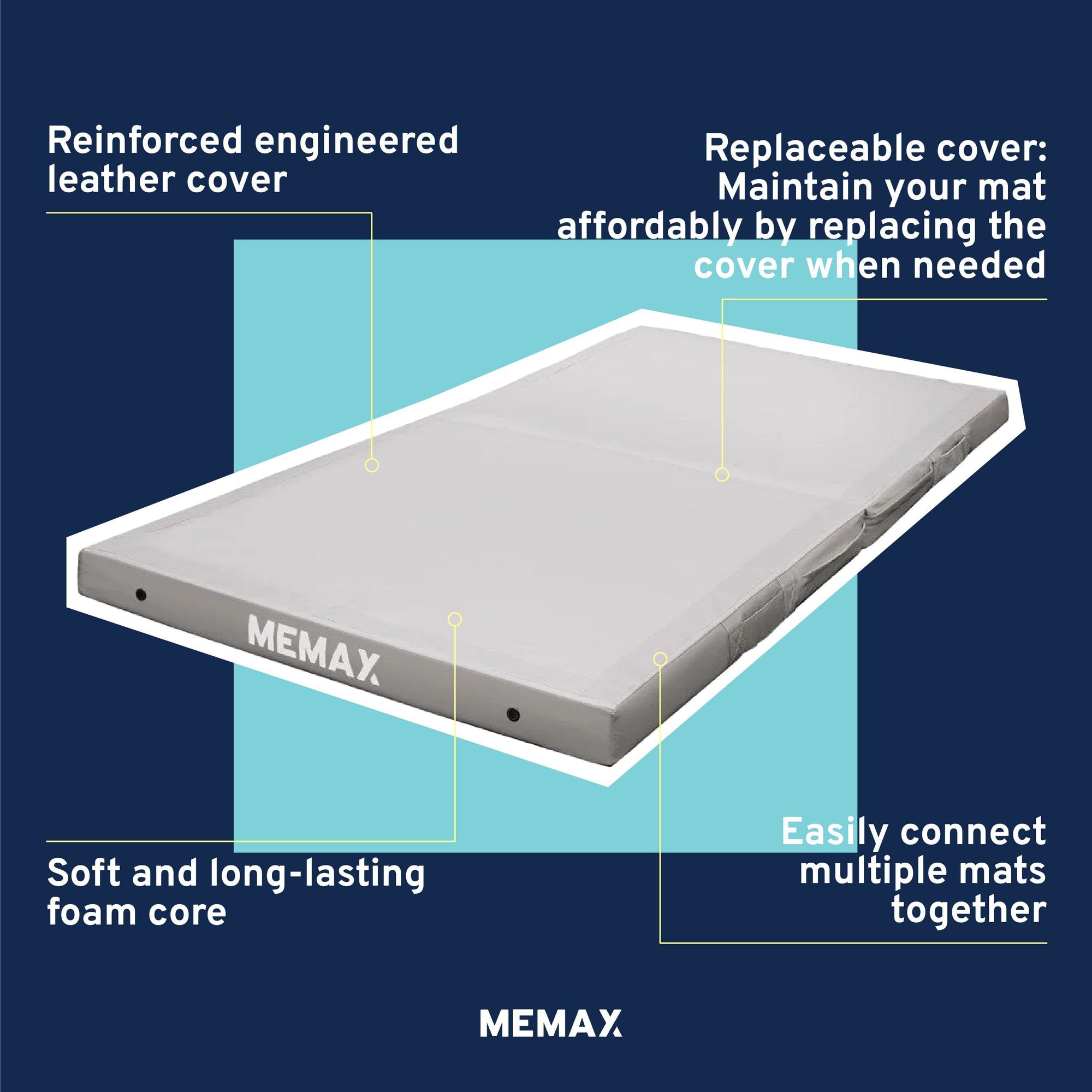 MEMAX 10cm Thick Foldable Crash Mat Safety Mat - Very Soft