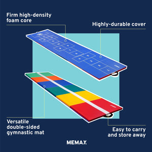 MEMAX Double-Sided Hopscotch and Tumbling Mat - 3.6M