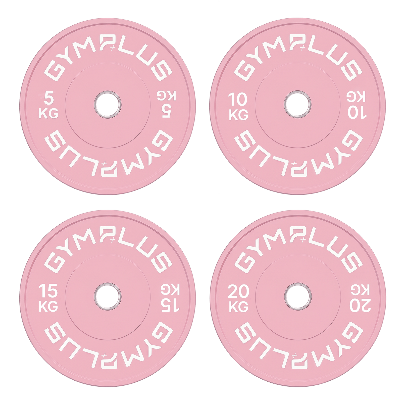 Pink Olympic Rubber Bumper Plates 5/10/15/20kg (Pairs)