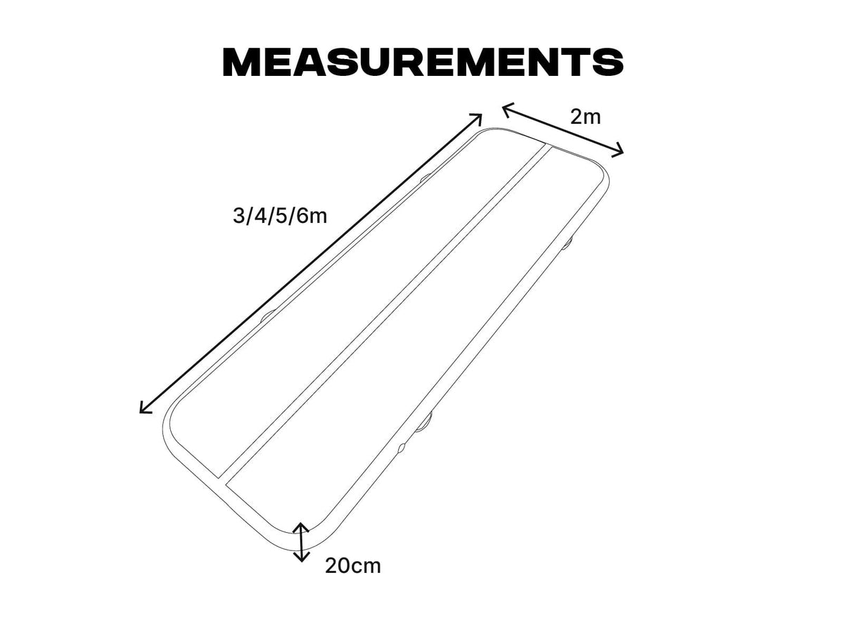 MEMAX Extra-Wide Inflatable Gym Mat - 2M Width