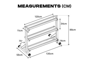 ATTIVO 3-Tier 400KG Dumbbell Rack
