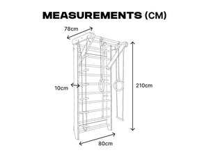 Wooden Swedish Ladder Wall Stall Bar Set