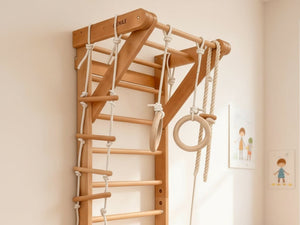 Wooden Swedish Ladder Wall Stall Bar Set