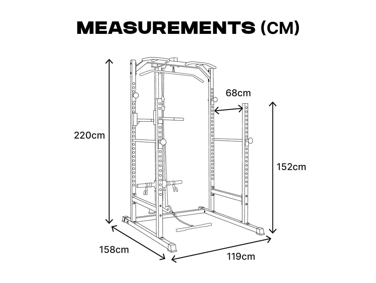 L2 Half Power Rack with Lat Pulldown System Option