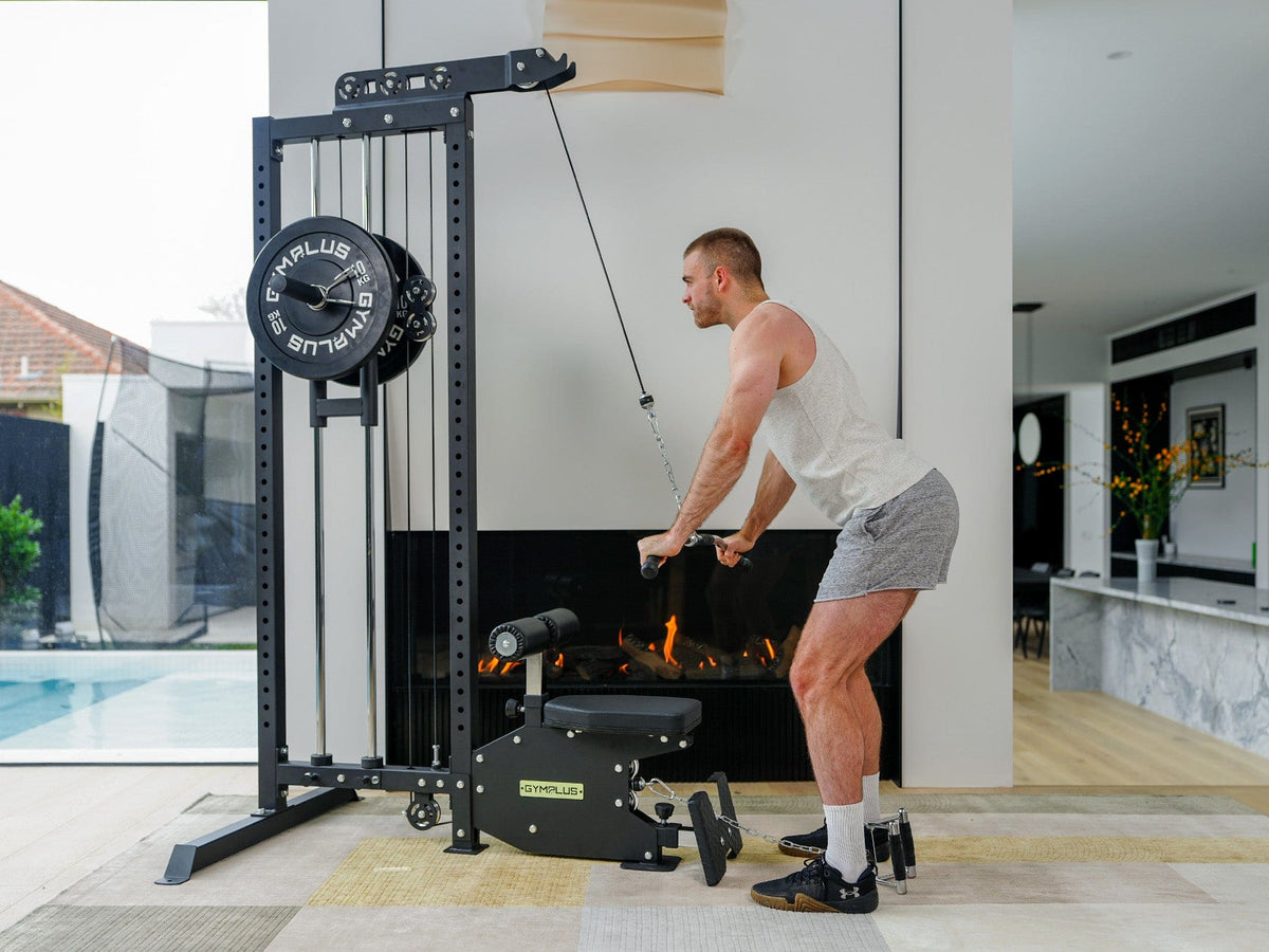 Lat Pulldown Low Row Machine with Aluminium Pulley Wheels - L4 Pro Series