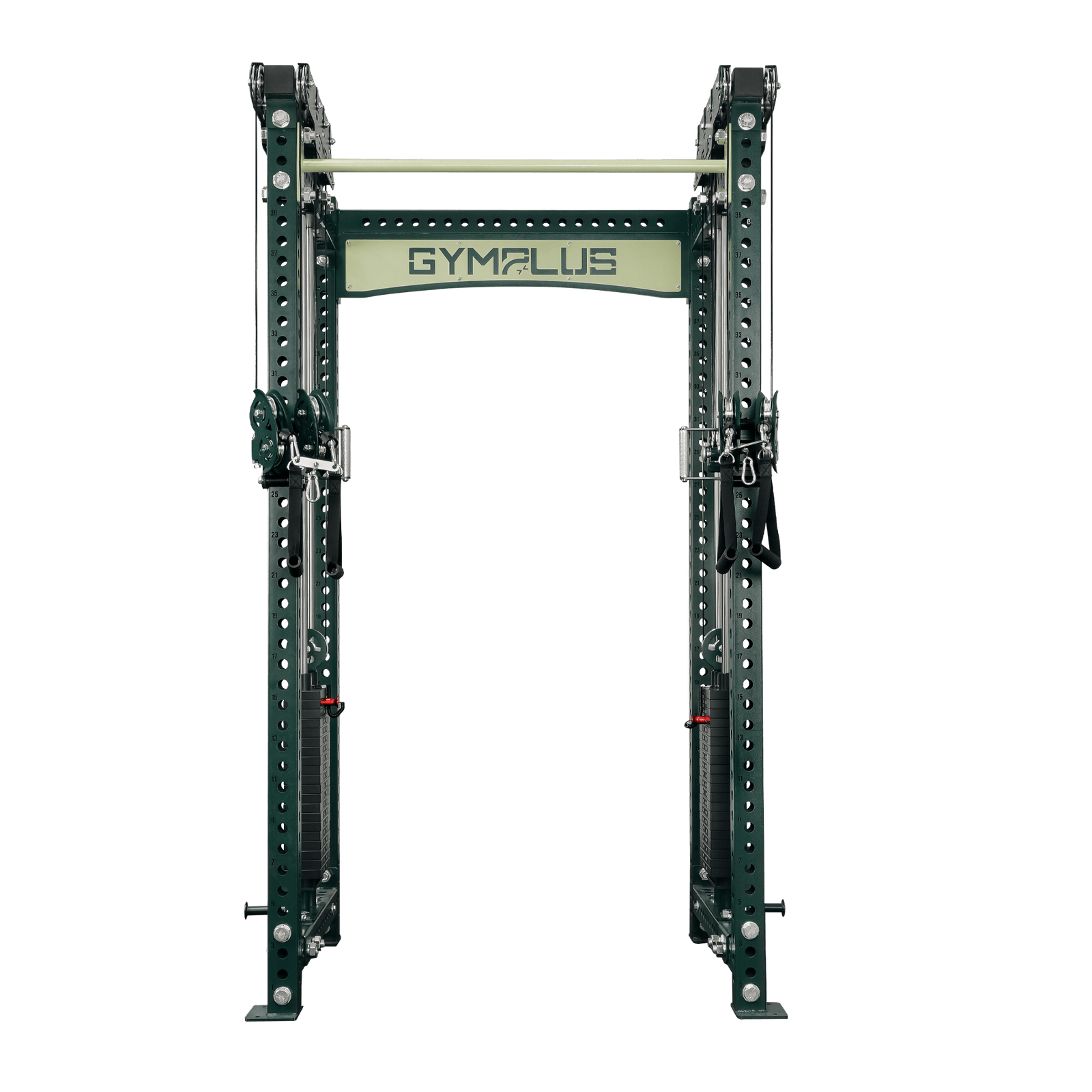 Gym Plus Evolve Power Rack with Dual Pin-loaded Rack Mount Cable System EV-W-2-CABLE