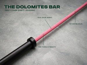 Gym Plus Cerakote Olympic Barbell - 15KG (Pink) GP-DOM-PINK-15KG