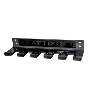 ATTIVO Vertical Wall-Mounted Barbell Rack - 5 Bars