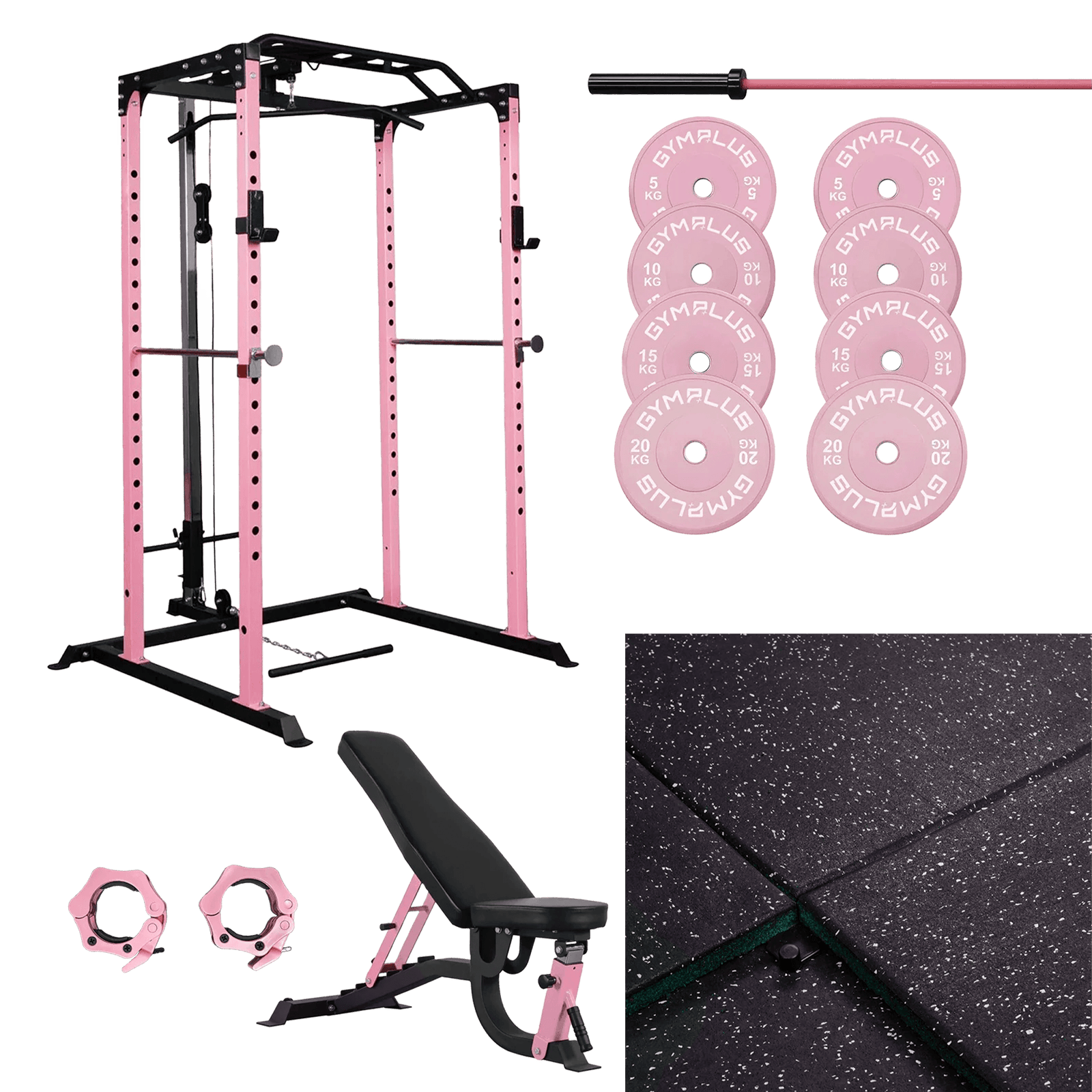 Pink Garage Gym Essentials Package – Complete Setup