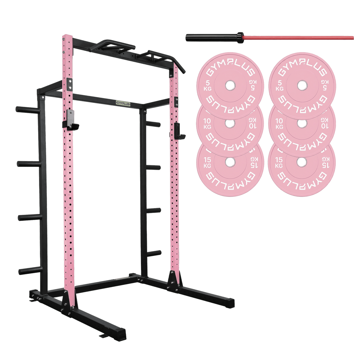 Half Power Rack Garage Gym Package - Pink