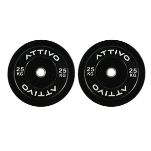 Olympic Rubber Bumper Weight Plates 25kg (ATTIVO Logo)