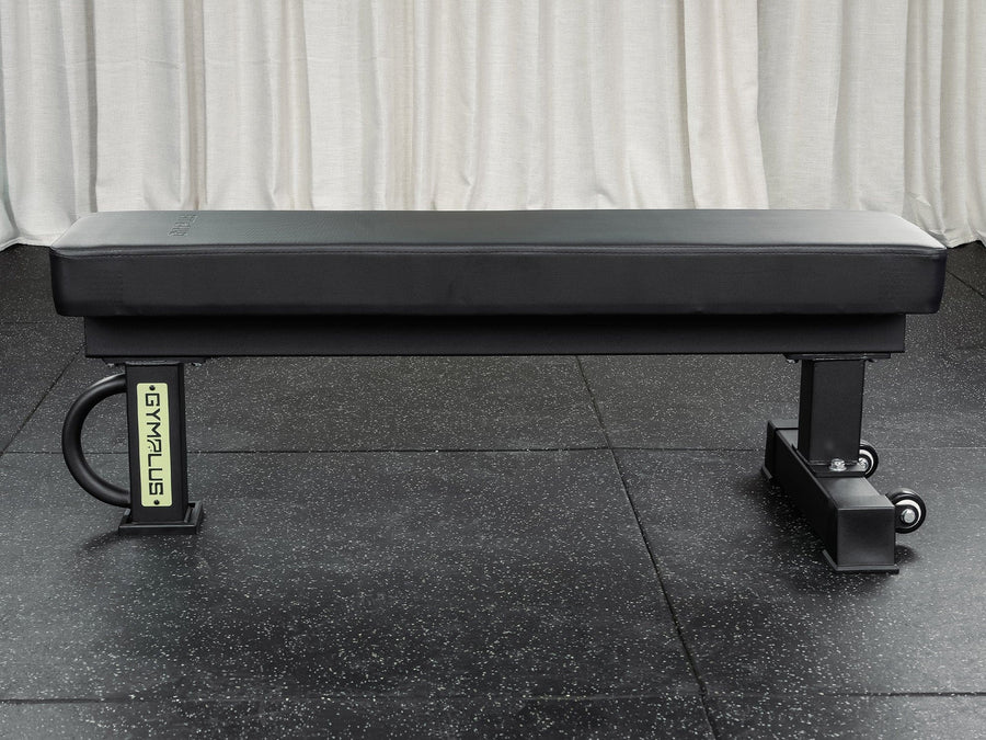 Gym Plus Competition Flat Bench with Wide Pad Option