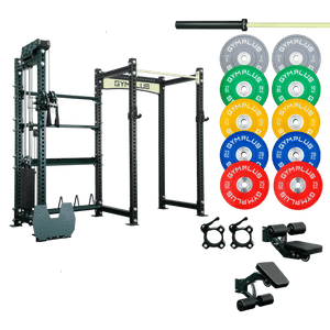 Gym Plus Evolve Extended Cable System with Storage Garage Gym Package EV-EXTCB-STOR-CL-FULL-BLK