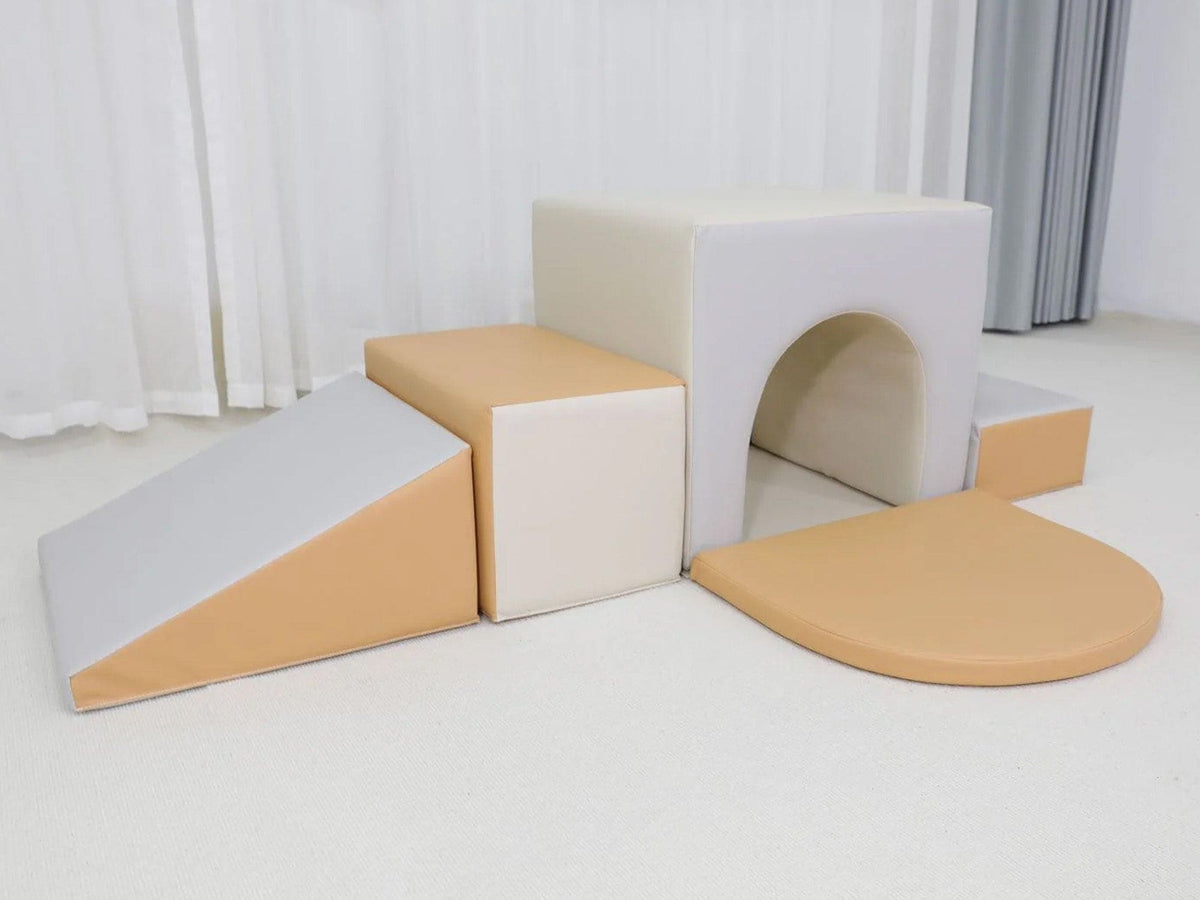 MEMAX Sensory Large Soft Block Indoor Tunnel Maze Climber - 6 Pieces