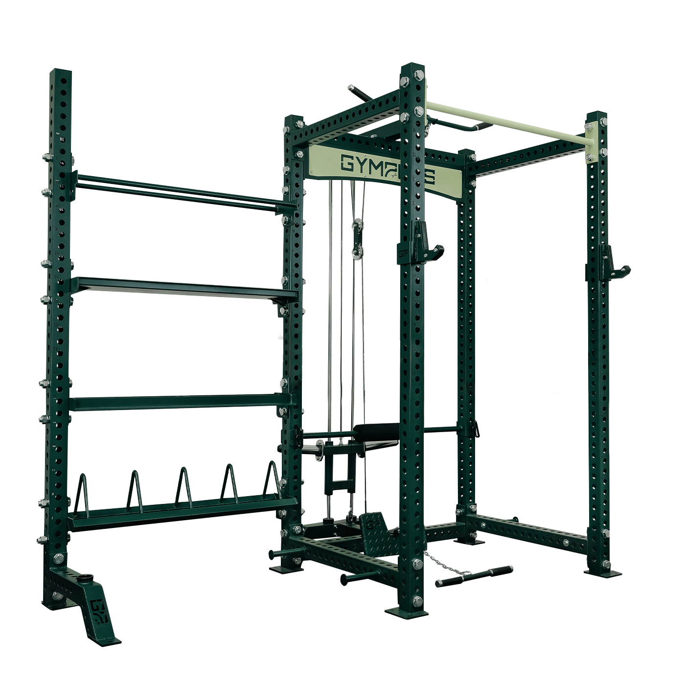 Gym Plus Evolve Power Rack with Lat Pulldown and Storage System EV-W-LAT-STOR